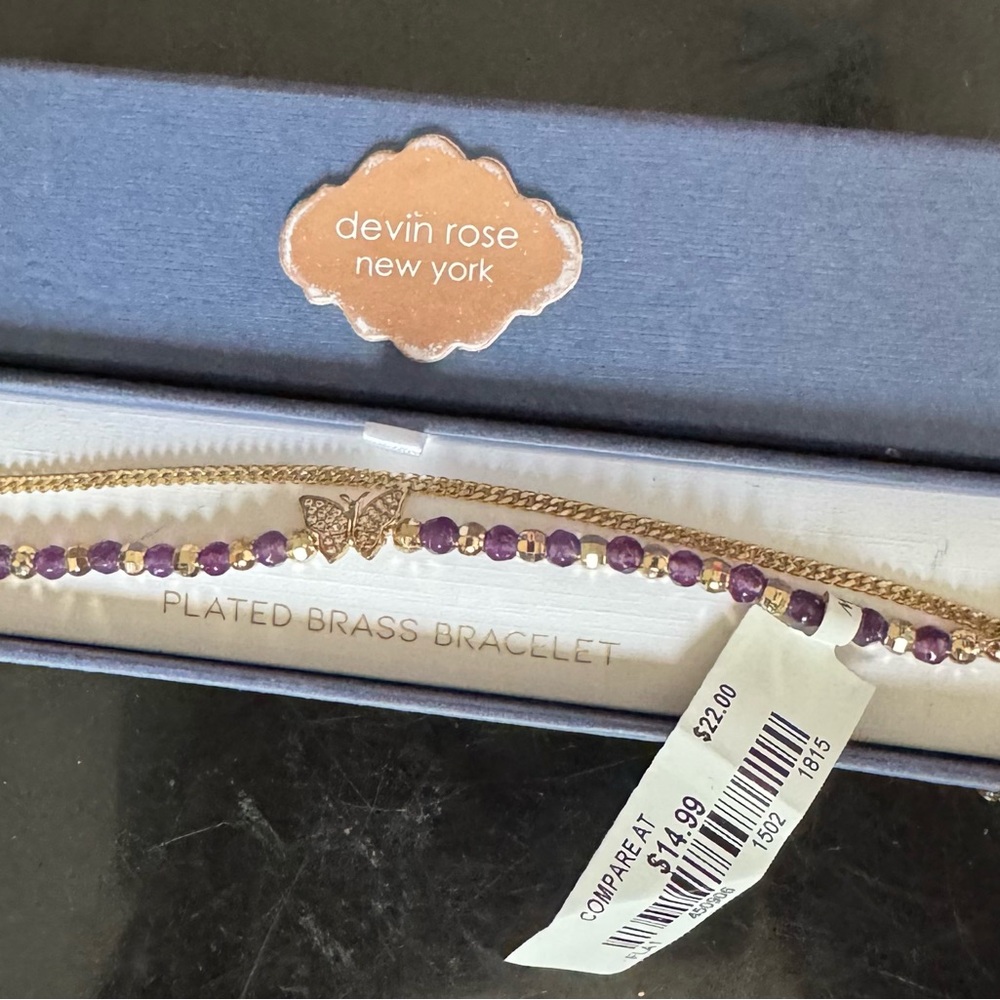Gold and Purple Bracelet